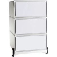 Caisson mobile Easy Office 3 tiroirs de rangement coloris blanc/blanc - Image principale