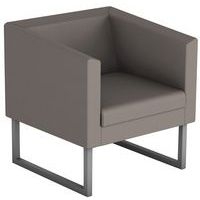Fauteuil Punto pied métal enduit PVC M1 Gris - Image principale