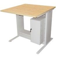 Poste Man Modulo mélaminé, support UC avec porte - Manutan Expert - Image 4