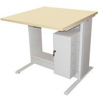 Poste Man Modulo mélaminé, support UC avec porte - Manutan Expert - Image 7