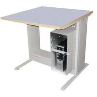 Poste Man Modulo mélaminé, support UC avec barre - Manutan Expert - Image 8