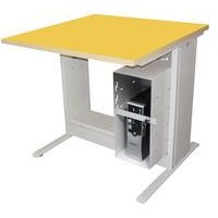 Poste Man Modulo mélaminé, support UC avec barre - Manutan Expert - Image 4