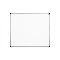 Tableau simple émaillé blanc semi-brillant cadre aluminium anodisé - Image principale