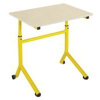 Table Atlas mobile haut. réglable Beige chant surmoulé-Manutan Expert - Image principale