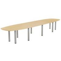 Table de réunion Elga plateau stratifié pied tulipe MBA - Image principale