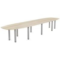 Table de réunion Elga plateau stratifié pied tulipe MBA - Image 5