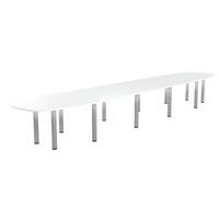 Table de réunion Elga plateau mélaminé pied tube MBA - Image 6