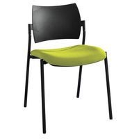 Chaise visiteur Tendance piètement noir dossier polypro Sokoa - Image 6