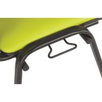 Lot 5 chaises Cluny tissu accroche soudée Piètement gris alu - Image 3