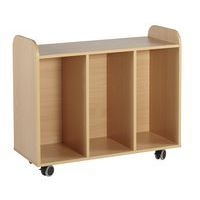 Meuble à bacs 3 colonnes hauteur 91 cm coloris hêtre - Image principale