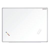 Tableau simple émaillé blanc, cadre aluminium anodisé Vanerum - Image principale