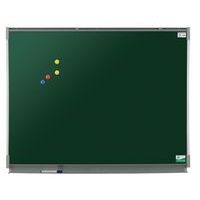 Tableau simple émaillé vert cadre alu strié naturel - Manutan Expert - Image principale