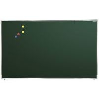 Tableau simple émaillé vert cadre alu strié naturel - 1,20 x 2 m - Image principale