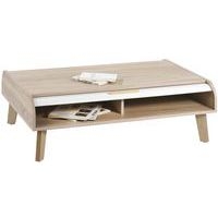 Table basse Vintage coloris Chêne/Blanc - Image 2