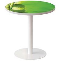 Guéridon bas Easy Office pied métal Ø 60 cm plateau coloris décor Zen - Image principale