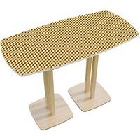 Table réunion haute Woody 6 personnes décor Safran - Image principale