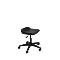 Tabouret technique coque polypropylène sur roulettes Postura+ noir de jais - Image principale