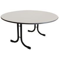 Table pliante Ideal Ø 150 pièt.courbe cht antichoc Seringa/Noir - Image principale
