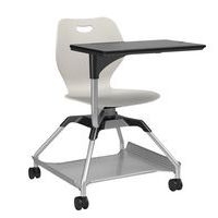 Chaise sur roulettes avec tablette Learn2 coque intellect wave coloris beige - Image principale