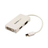 Adaptateur de voyage Mini DisplayPort vers VGA/DVI/HDMI -Blanc - Image principale