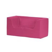 Canapé 2 places avec accoudoirs Bambino hauteur d’assise 20 cm coloris fuchsia - Image principale