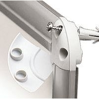 Tableau simple émaillé blanc, cadre aluminium anodisé - 0,90 x 1,20 m - Image 3