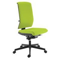 Chaise de bureau Tela haut dossier Synchro Plus tissu coloris pistache - Image principale