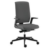 Fauteuil Tela haut dossier synchrone Plus accoudoir réglable tissu coloris gris - Image principale