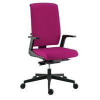 Fauteuil Tela haut dossier synchrone Plus accoudoir réglable tissu col. magenta - Image principale