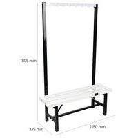 Banc pvc à patères PVC blanc - À monter - Manutan Expert - Image 5