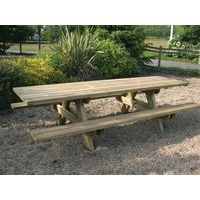 Table bancs en bois grand plateau - Image principale