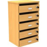 Meuble Octet courrier avec portes boites aux lettres Hêtre - Manutan Expert - Image principale