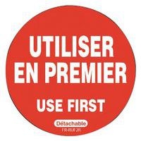 Etiquettes "a utiliser en premier" rouge - Image principale