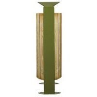 Poubelle 60l Arkea facade bois - bois / vert olive 6003-Rossignol Pro - Image 2