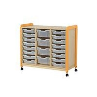 Meuble colonnes à casiers Lili 3 col/24+6 casiers Ht 137cm 9207 Vert - Image 4