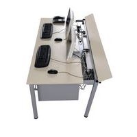 Table informatique Figura plateau stratifié avec accès goulotte - Manutan Expert - Image 2