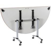 Table demi-lune plateau mélaminé pivotant Axe - Manutan Expert - Image 8