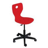 Chaise informatique Fidji piétement plastique coque bois - Image 2