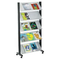 Présentoir mobile Eco simple face coloris  anthracite/gris - Image 7