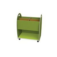 Meuble de rangement Emma hauteur 75 cm bac 4 cases 1 niche Anis/Orange - Image principale