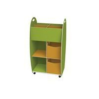 Meuble Emma hauteur 114 cm bac 4 cases 2 tiroirs 2 niches Anis/Orange - Image principale