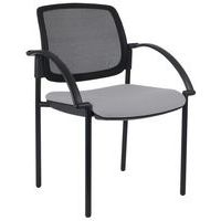 Lot de 2 fauteuils visiteurs Ritz dossier résille noir - Manutan Expert - Image principale