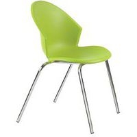 Lot de 2 fauteuils Smile piètement chromé coque coloris pistache - Image principale