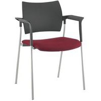 Fauteuil visiteur Tendance dossier polypropylène noir piètement Alu - Image 6