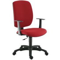Fauteuil de bureau Kaola dossier haut coloris rouge - Image principale