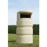 Poubelle PELE MELE ocre sablé avec serrurerie - Image principale