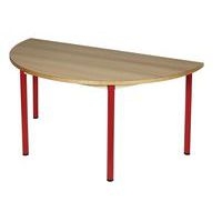 Table fixe Chloé plateau hêtre 4 pieds demi-lune - Mobidecor - Image principale