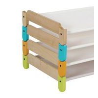 Couchette empilable Lili en toile piètement coloris bleu turquoise - Image 2