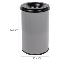 Poubelle antifeu Manutan - 20 L à 110 L - Noir ou Gris - Manutan Expert - Image 8