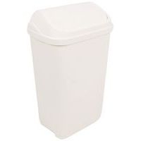 Poubelle à couvercle basculant - 50L - Blanc - Probbax - Image 10